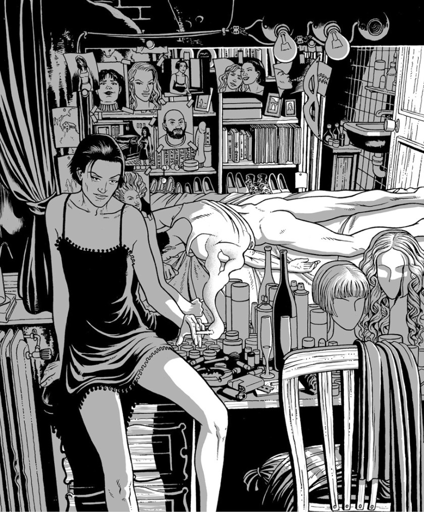 alt="ilustracion miguel navia chueca habitacion"