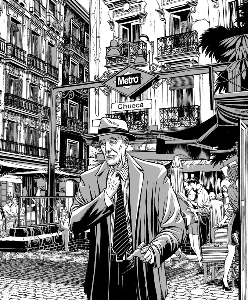 alt="ilustracion miguel navia chueca metro"