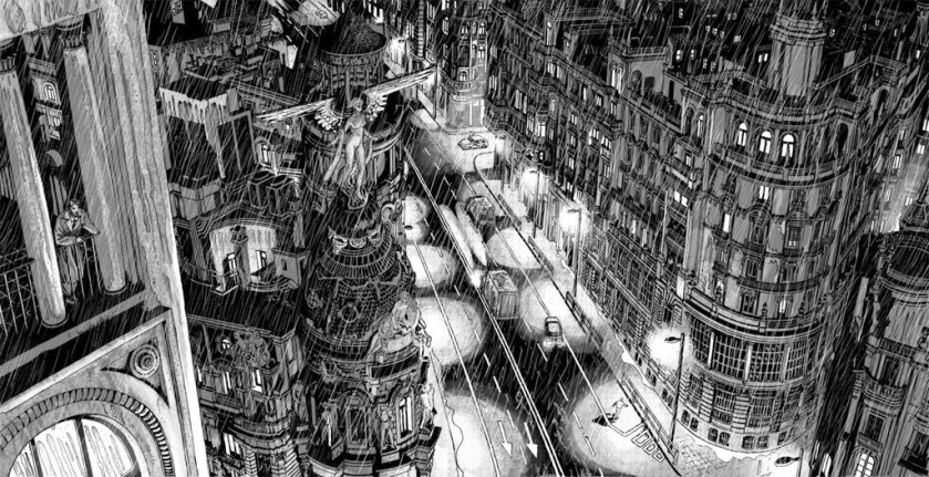alt="ilustracion miguel navia gran via madrid circulo de bellas artes"