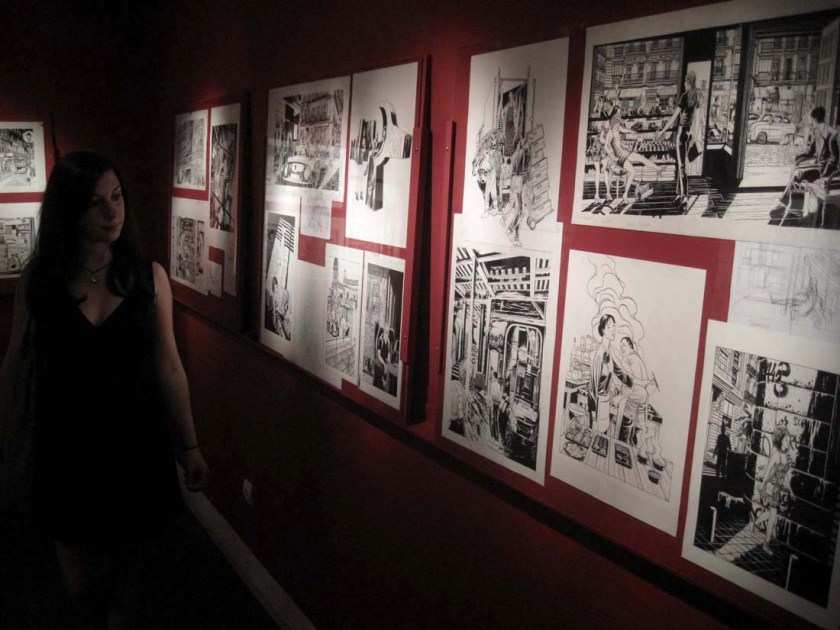 Exposición de los dibujos originales del libro Chueca en la librería Panta Rhei